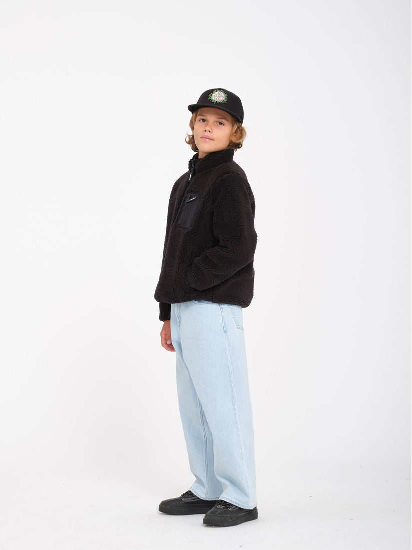 Muzzer Fuzzar Zip Sweatshirt- Black  - (KINDER)