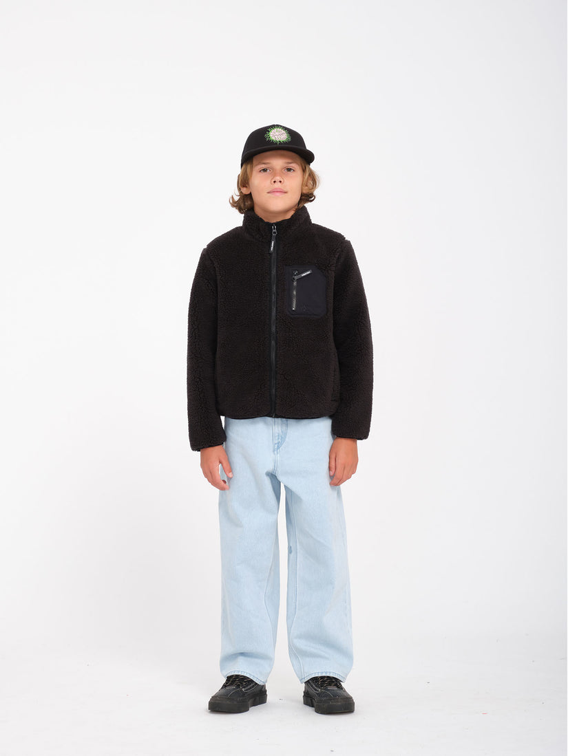 Muzzer Fuzzar Zip Sweatshirt- Black  - (KINDER)
