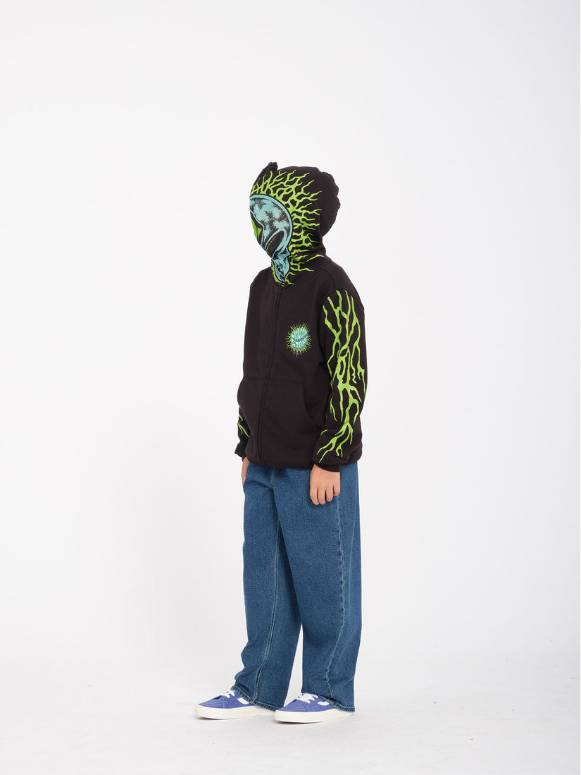 Alien Full Zip Hoodie - Black  - (KINDER)