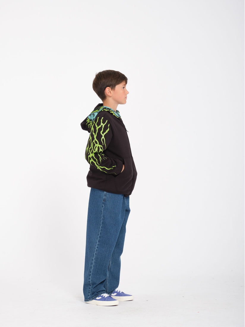 Alien Full Zip Hoodie - Black  - (KINDER)