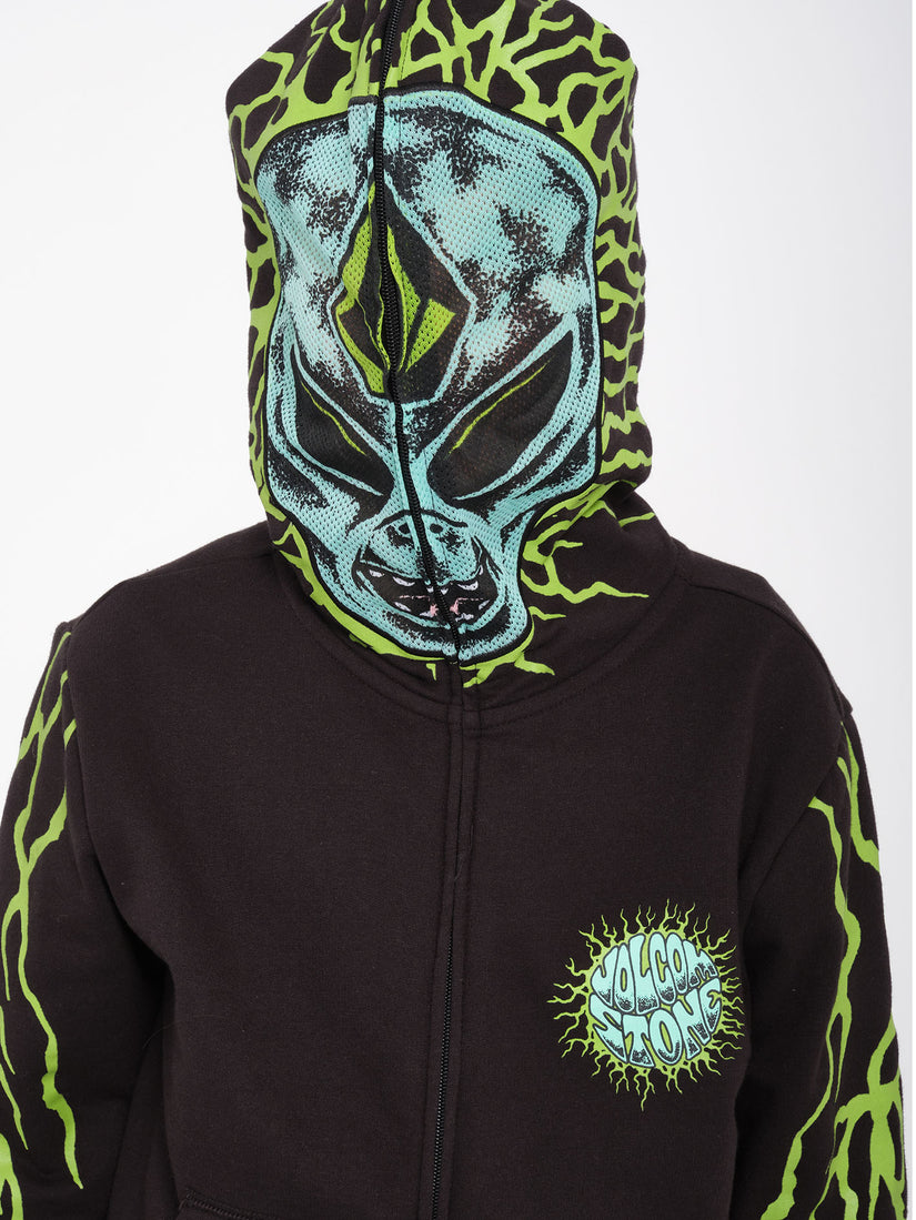 Alien Full Zip Hoodie - Black  - (KINDER)