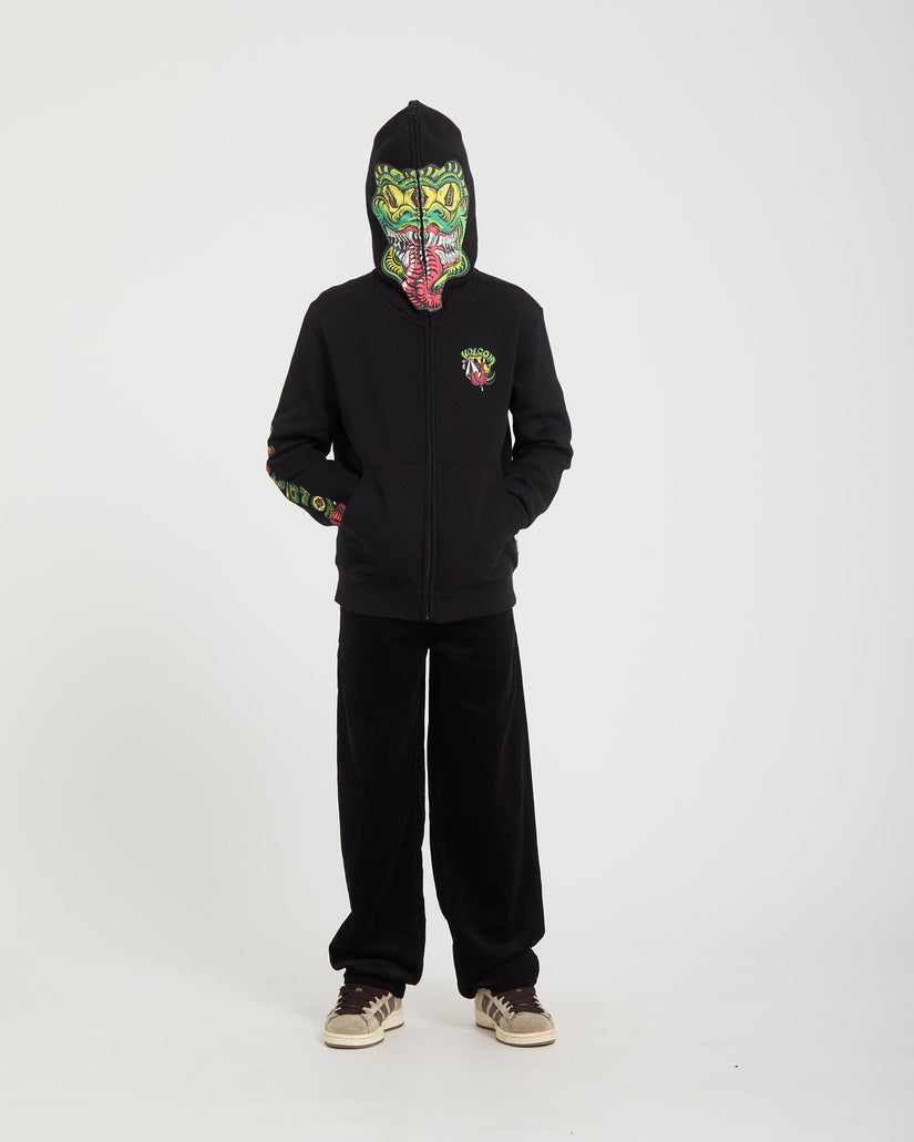 Snaky Zip Hoodie - Black - (KINDER)