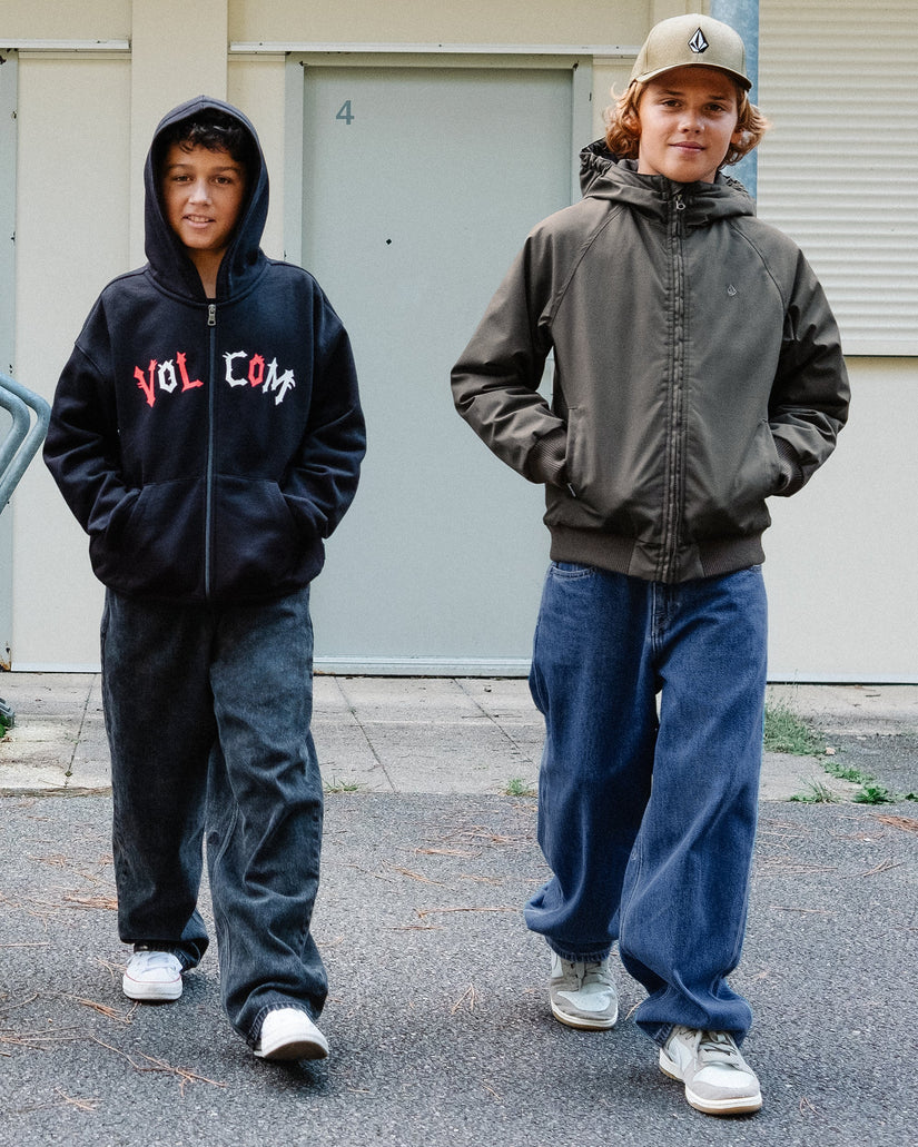 Ozzy Fleece Zip Hoodie - Black - (KINDER)