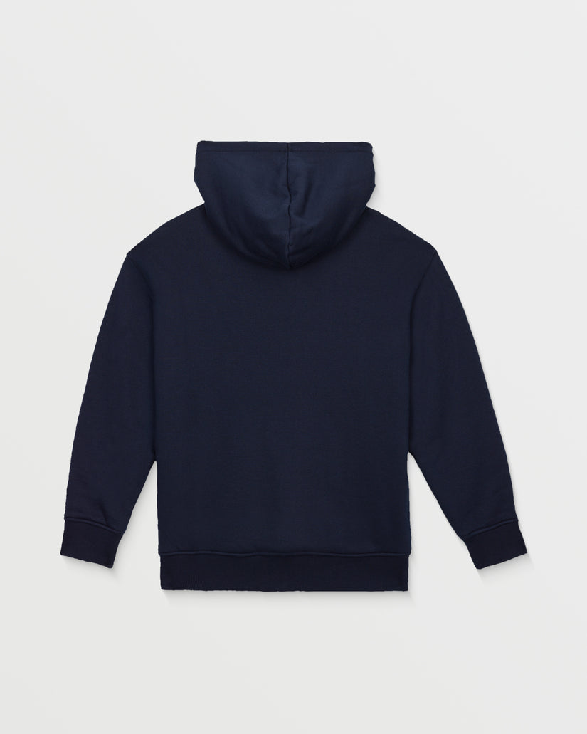 Single Stone Lined Zip Hoodie - Marine - (KINDER)