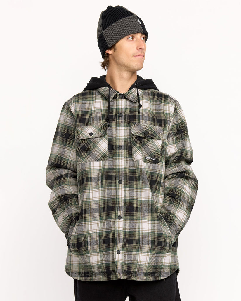 Kenson Insulated Flannel Jacke - Black Green