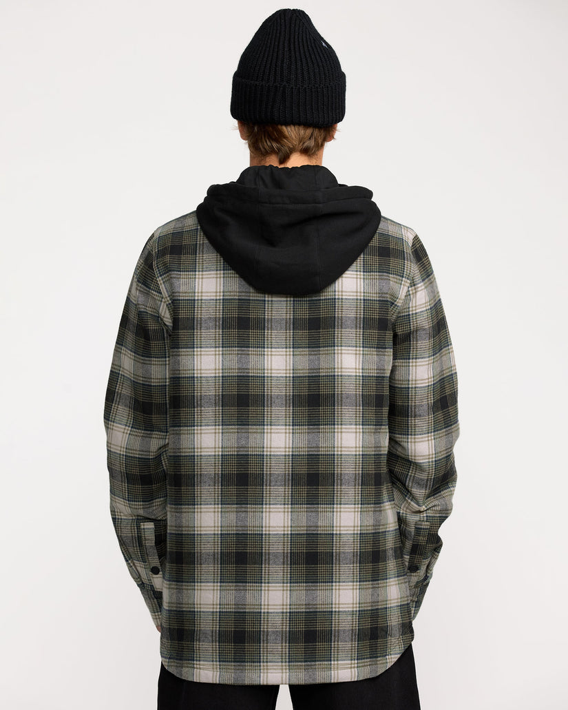 Kenson Insulated Flannel Jacke - Black Green