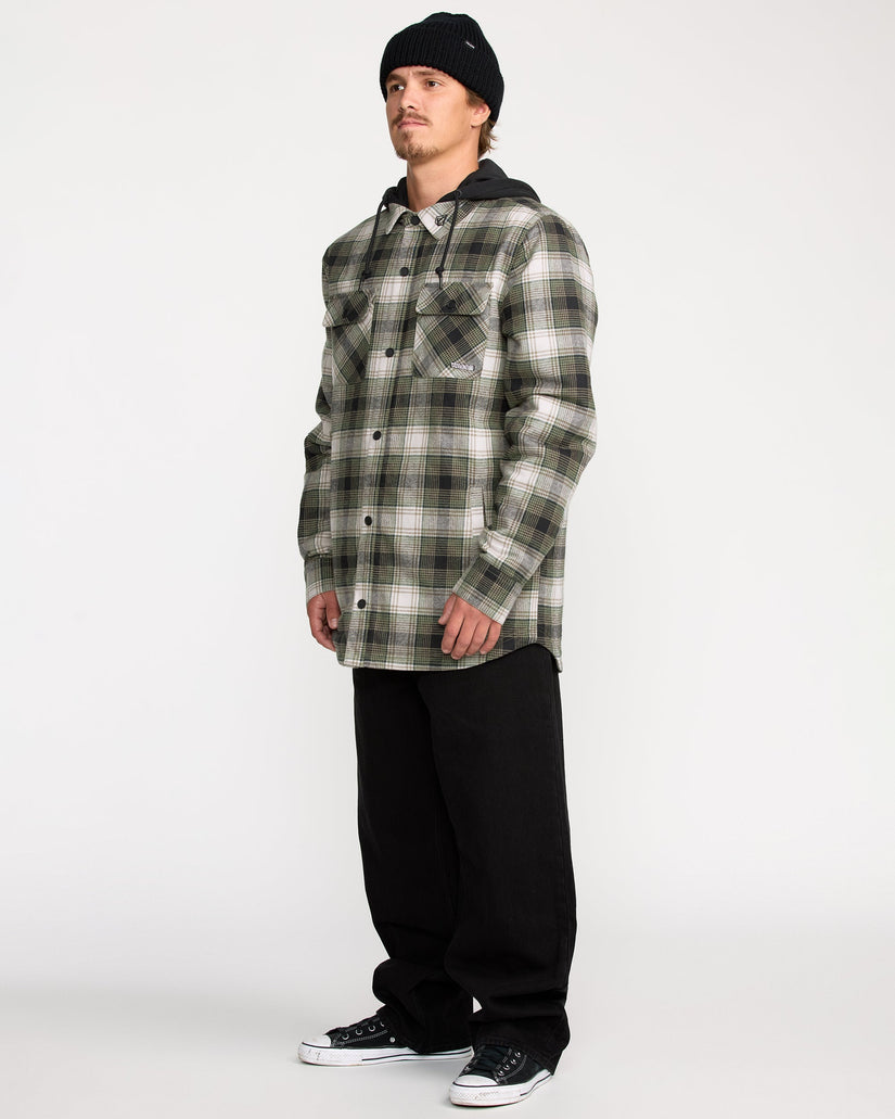 Kenson Insulated Flannel Jacke - Black Green