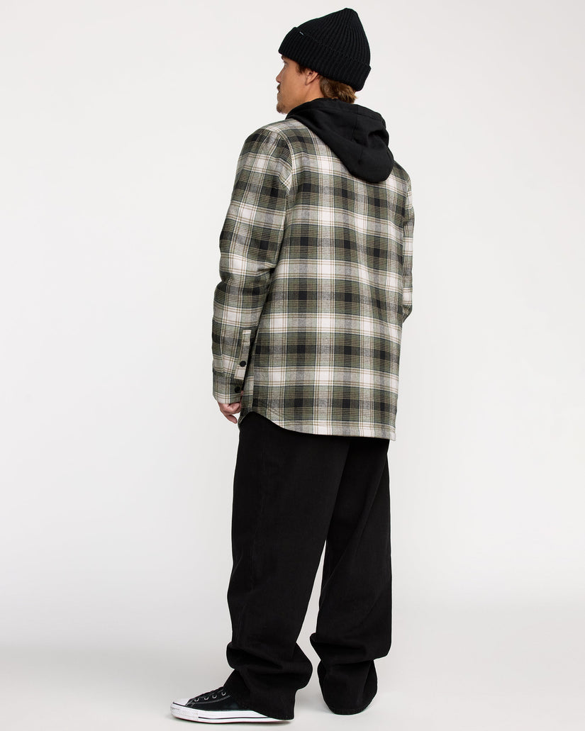 Kenson Insulated Flannel Jacke - Black Green