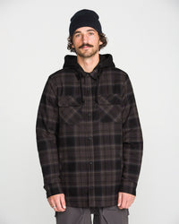 Enson Insulated Riding Flannel Jacke - Black