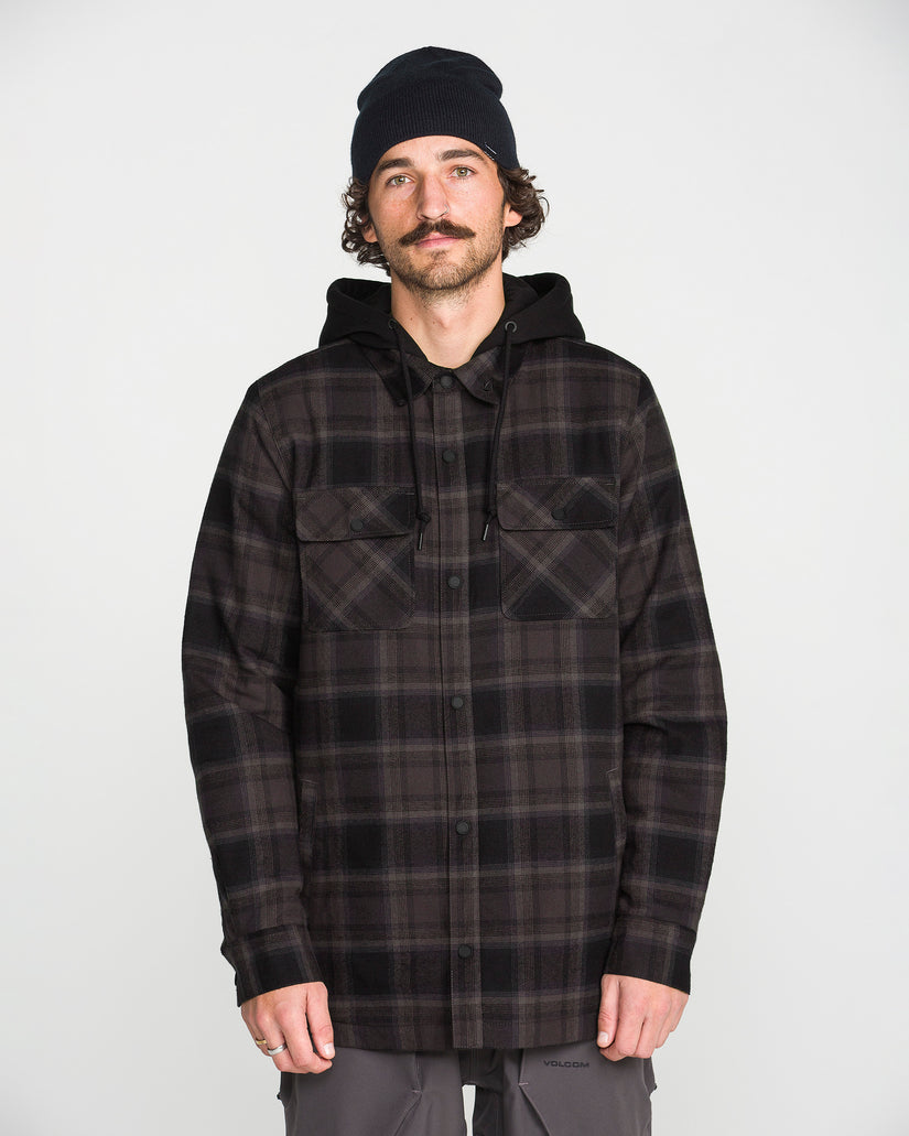 Enson Insulated Riding Flannel Jacke - Black