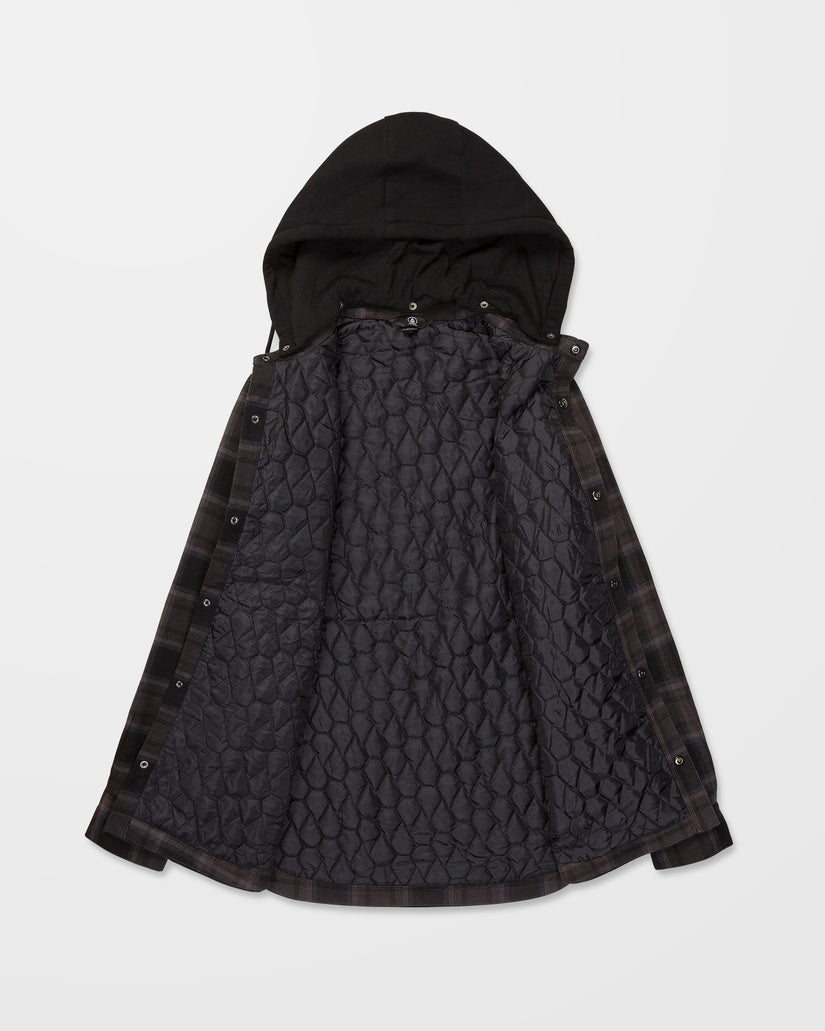 Enson Insulated Riding Flannel Jacke - Black