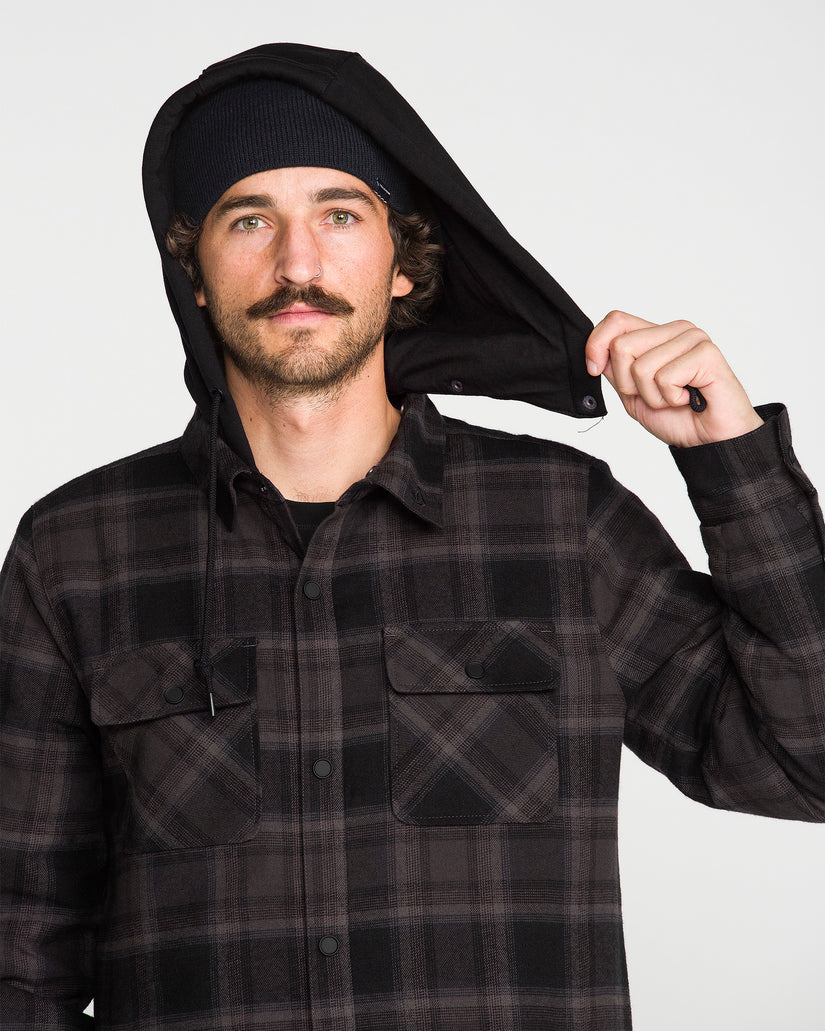 Enson Insulated Riding Flannel Jacke - Black