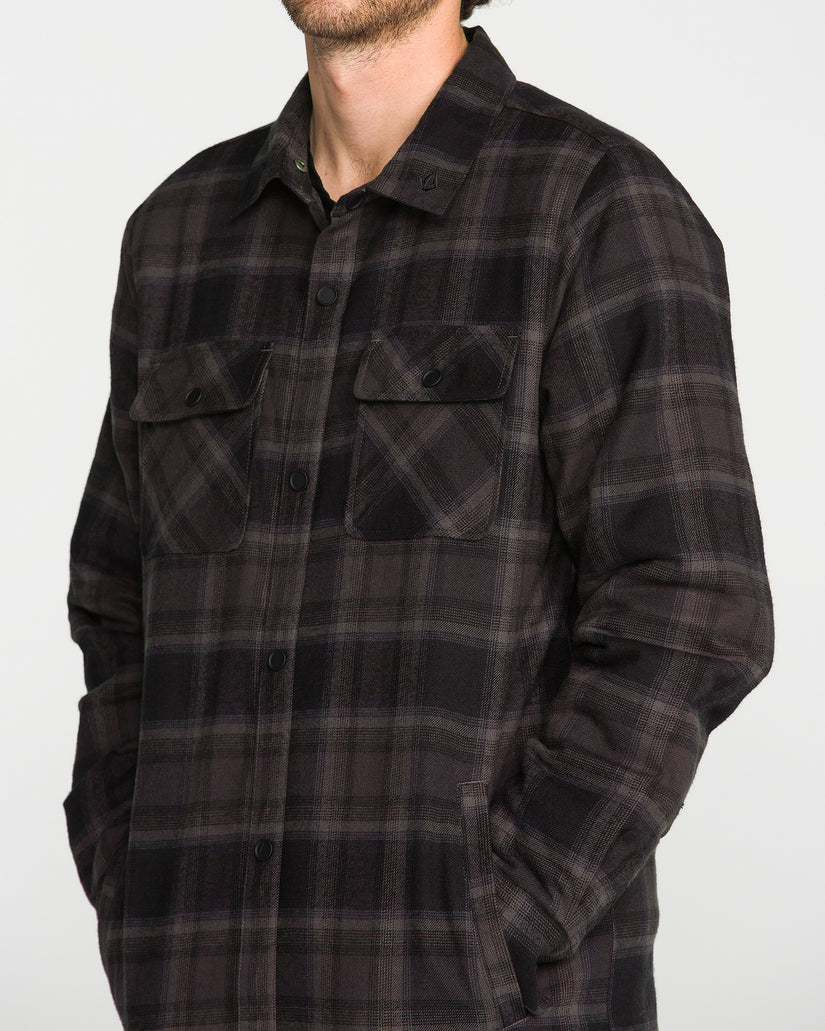Enson Insulated Riding Flannel Jacke - Black