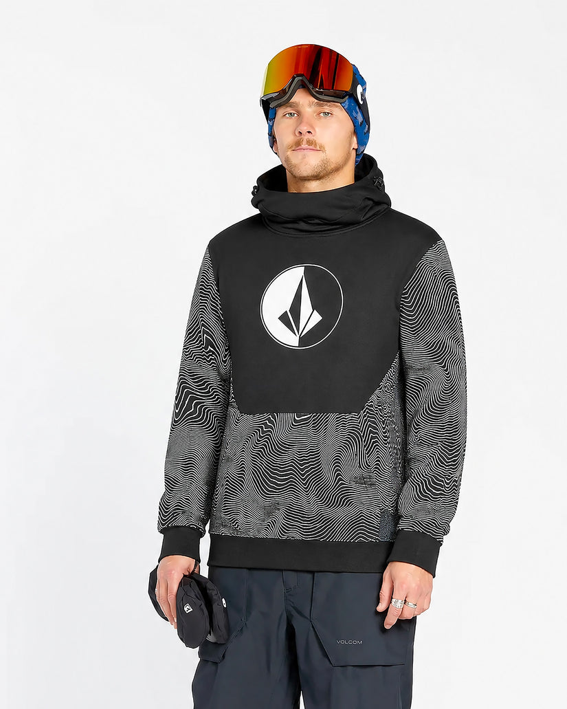 Hydro Riding Kapuzenpullover - Black Print
