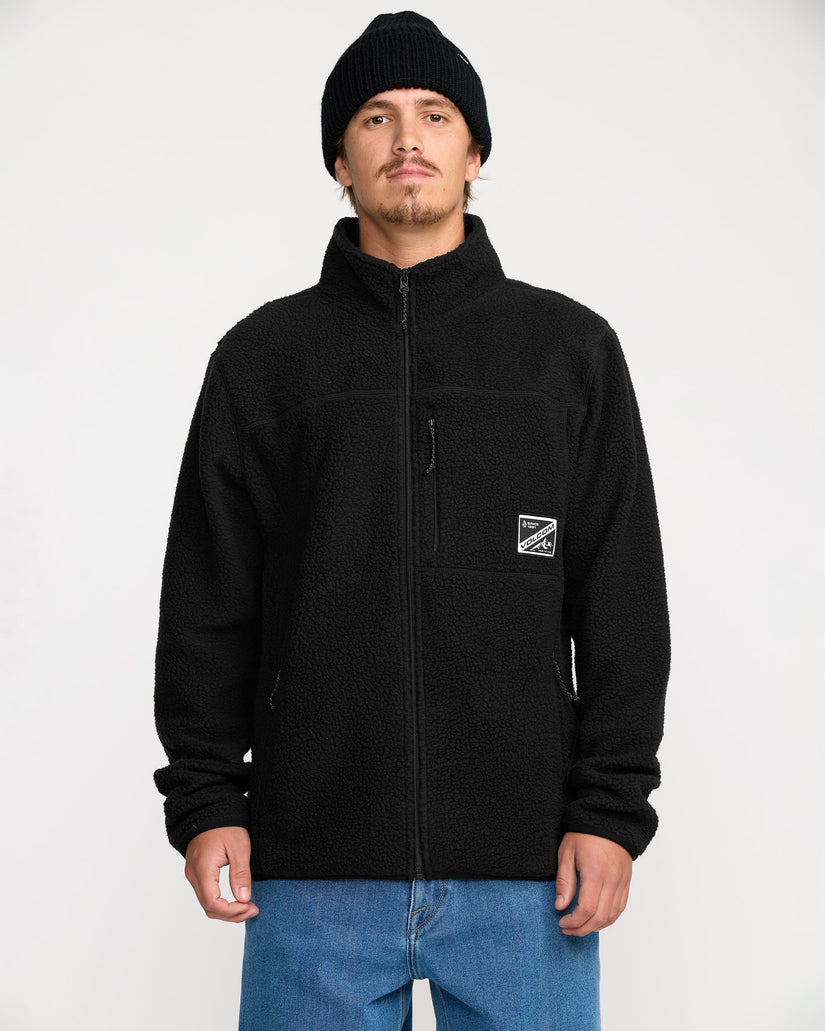 Nelson Sherpa Full Zip Jacke - Black