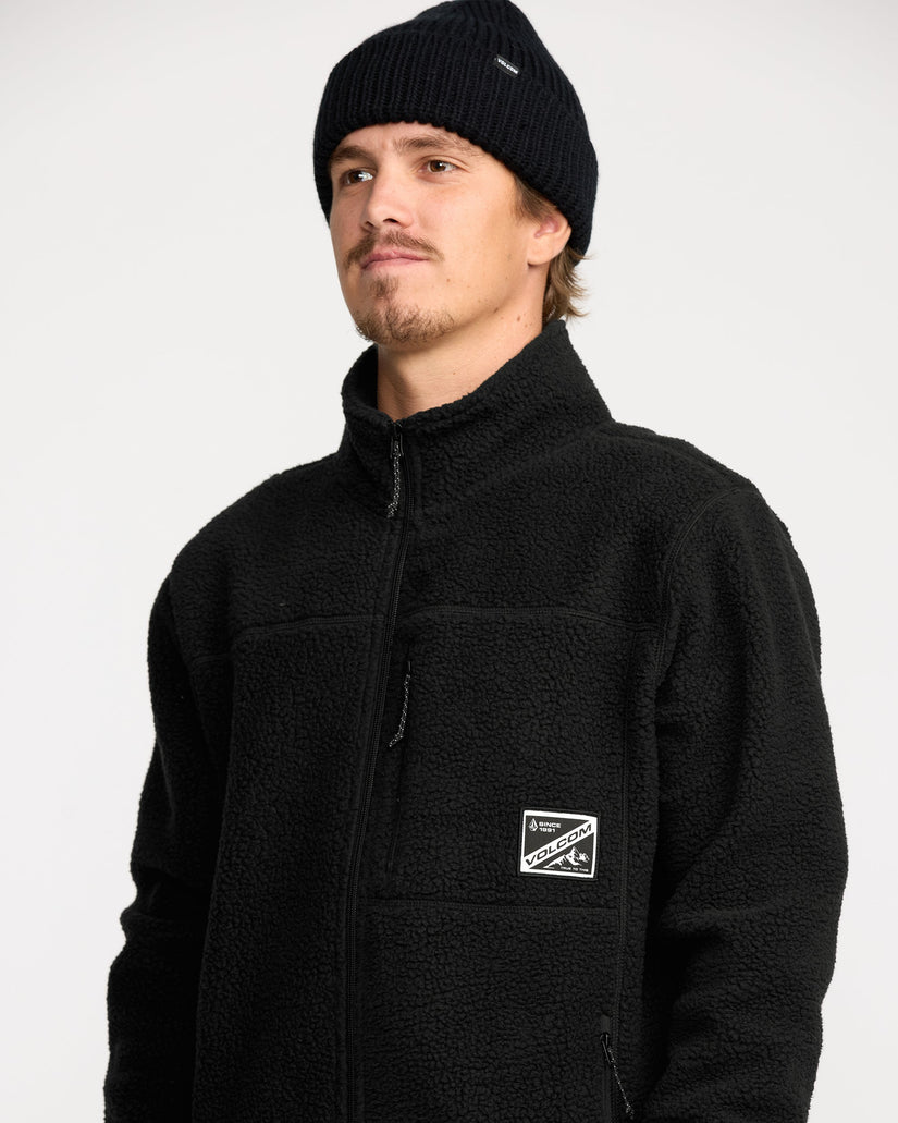 Nelson Sherpa Full Zip Jacke - Black