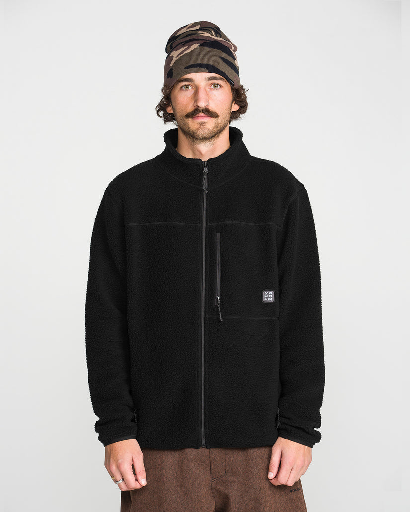 Nelson Sherpa Full Zip Jacke - Black
