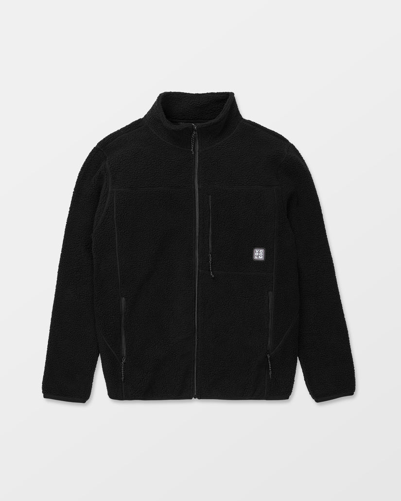 Nelson Sherpa Full Zip Jacke - Black