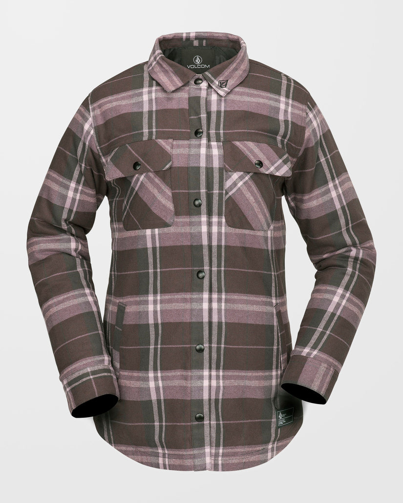 Insulated Riding Flannel Jacke - Dusty Lavender