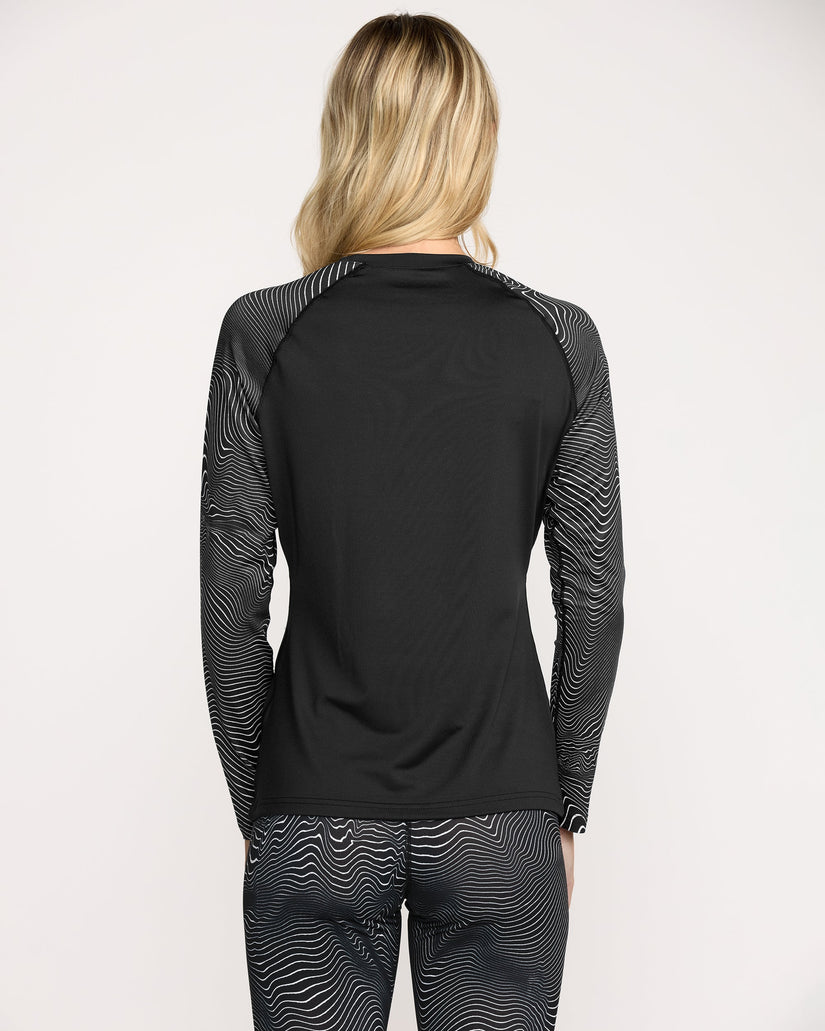 W V-Science Basisschicht-Shirt - Black White