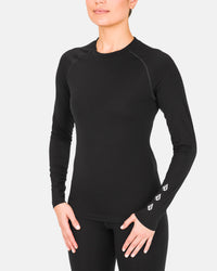 W Merino Blend Basisschicht-Shirt - Black