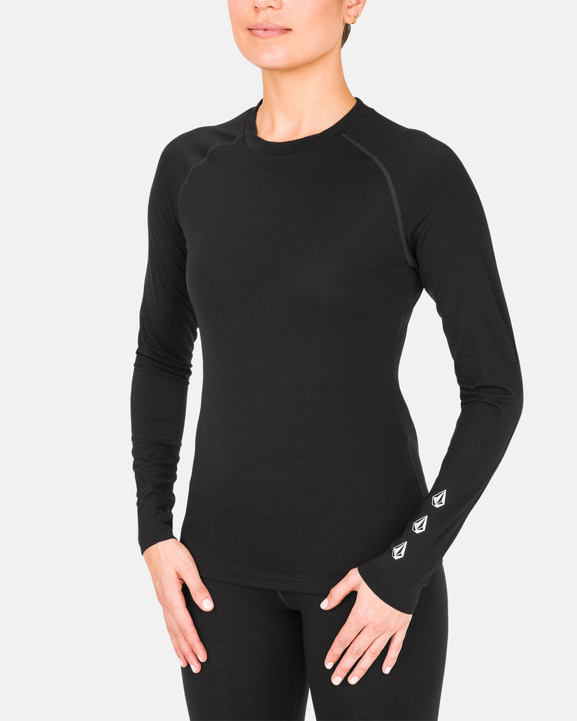 W Merino Blend Basisschicht-Shirt - Black