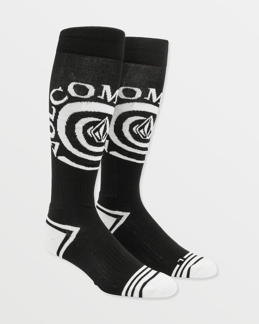 Spiral Over-The-Calf Socken - Black