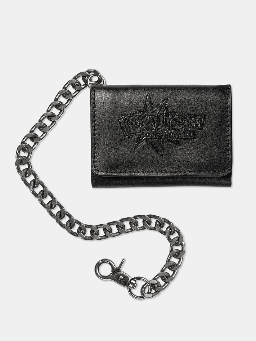 V Ent Leather Geldbeutel - BLACK