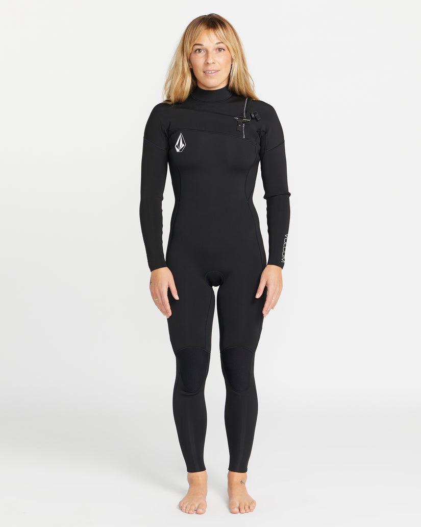 4/3Mm Chest Zip Neoprenanzug - Black