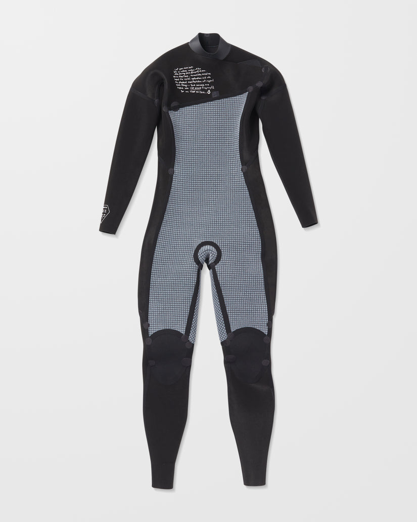 4/3Mm Chest Zip Neoprenanzug - Black