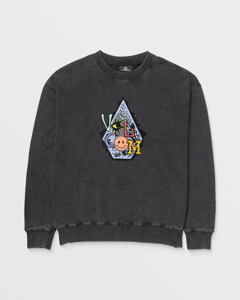 Psychosis Pullover - WASHED BLACK - (KINDER)