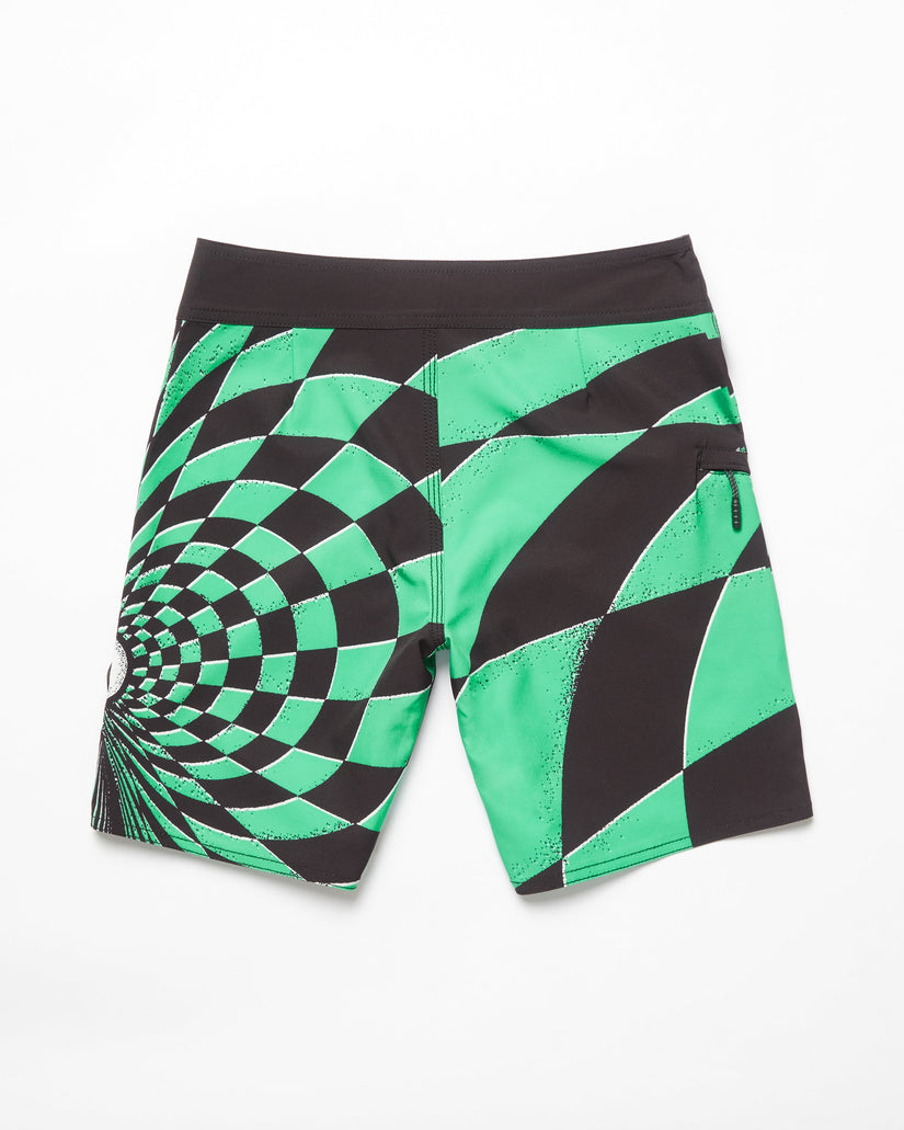 Mod Spiral Stone Shield Boardshorts - MINT - (KINDER)