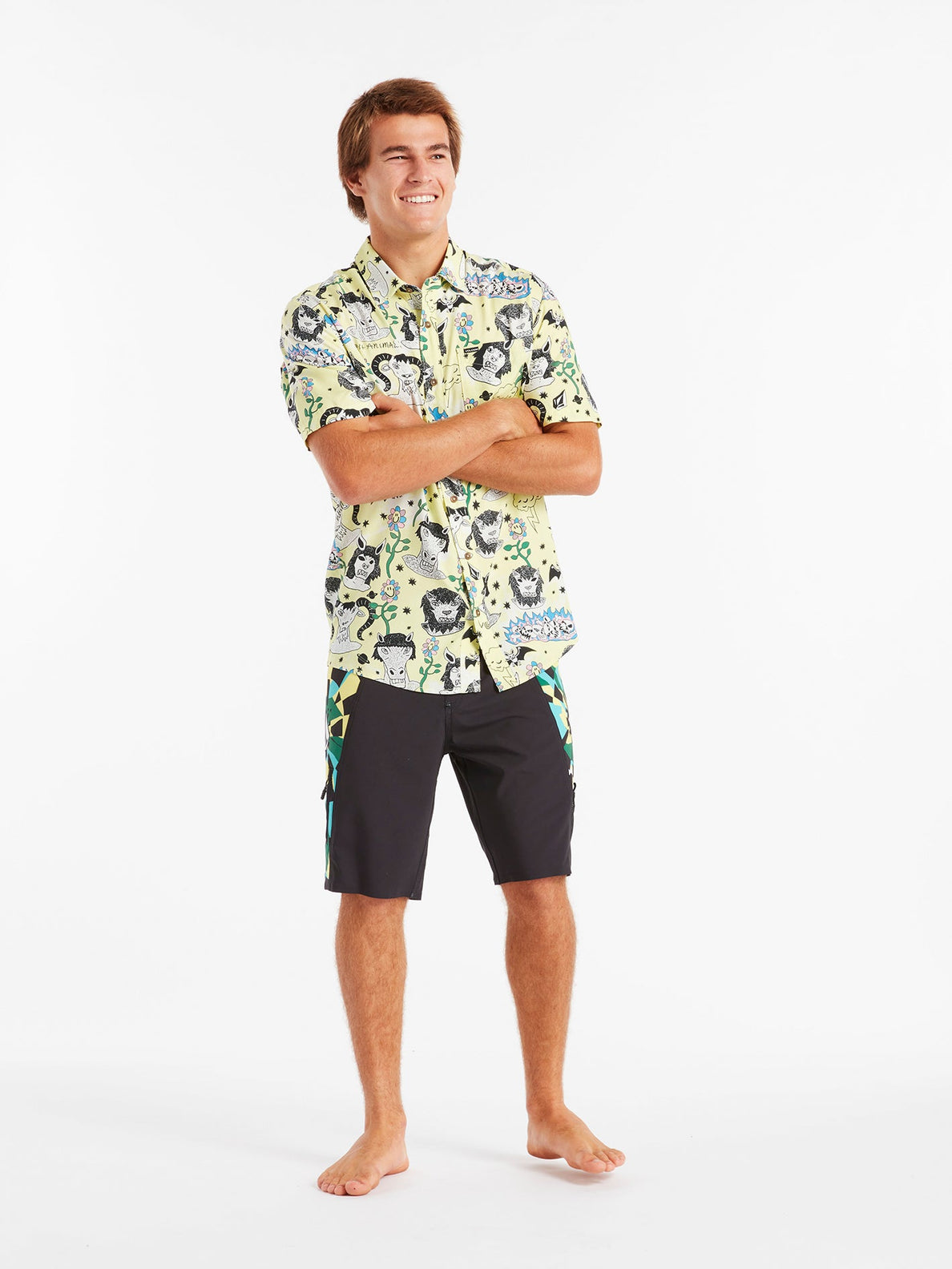 Surf Vitals Ozzy Shirt - GLIMMER YELLOW