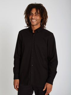 Oxford Stretch Shirt - NEW BLACK (A0511801_NBK) [F]