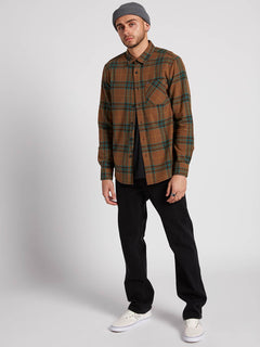 Caden Plaid Shirt - Mud (A0531906_MUD) [1]