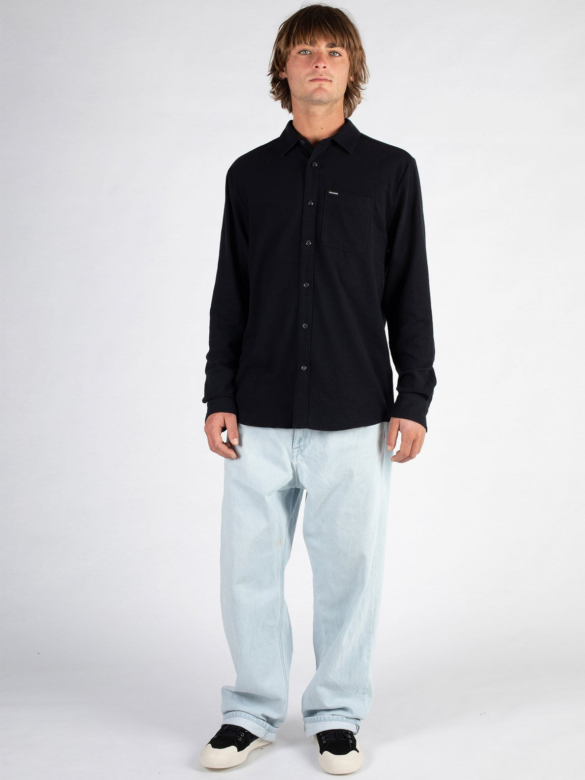 Caden Solid Shirt - BLACK (A0532004_BLK) [50]