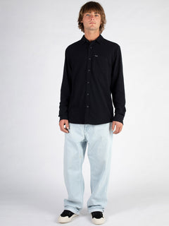 Caden Solid Shirt - BLACK (A0532004_BLK) [50]