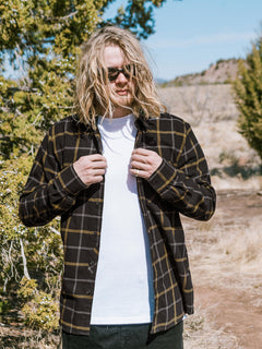 Caden Plaid Longsleeve - BLACK