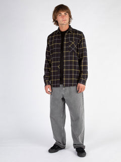 Caden Plaid Shirt - BLACK (A0532101_BLK) [50]