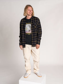 Caden Plaid Longsleeve - BLACK