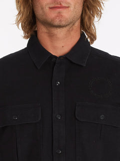 Minneret Flannel Shirt - BLACK (A0532201_BLK) [4]