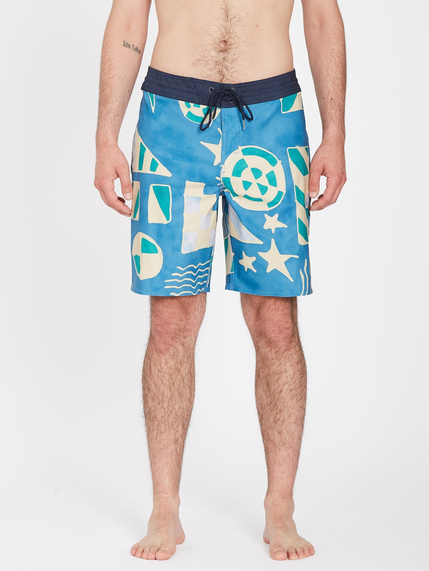 Geo Stoney 19" Badeshorts - AGED INDIGO