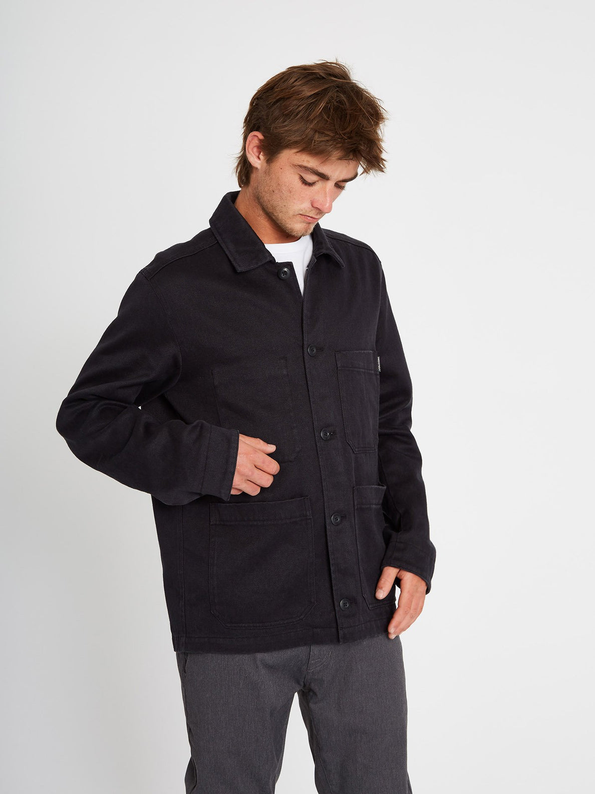 Atwall Chore Jacket - Black (A1512104_BLK) [F]
