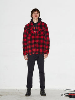 Bower Polar Fleece Jacke - RIO RED