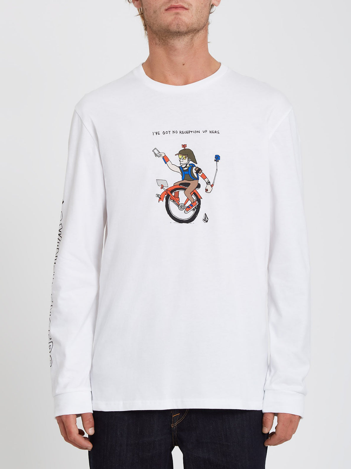 Pentagram Pizza T-shirt - WHITE (A3632108_WHT) [F]