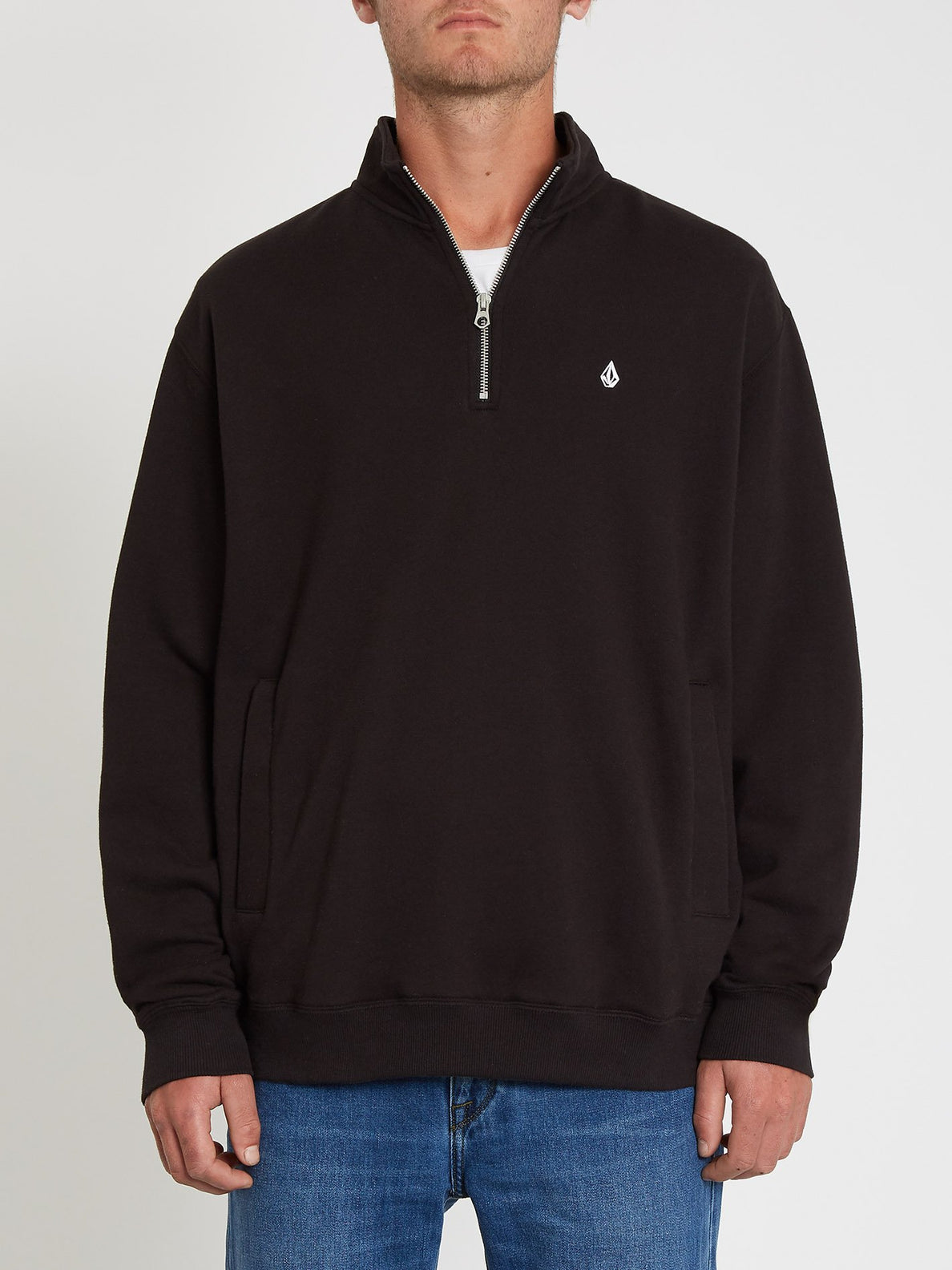 Serum Quarter Zip Sweatshirt - Black (A4612108_BLK) [F]