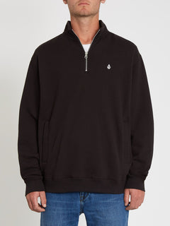 Serum Quarter Zip Sweatshirt - Black (A4612108_BLK) [F]