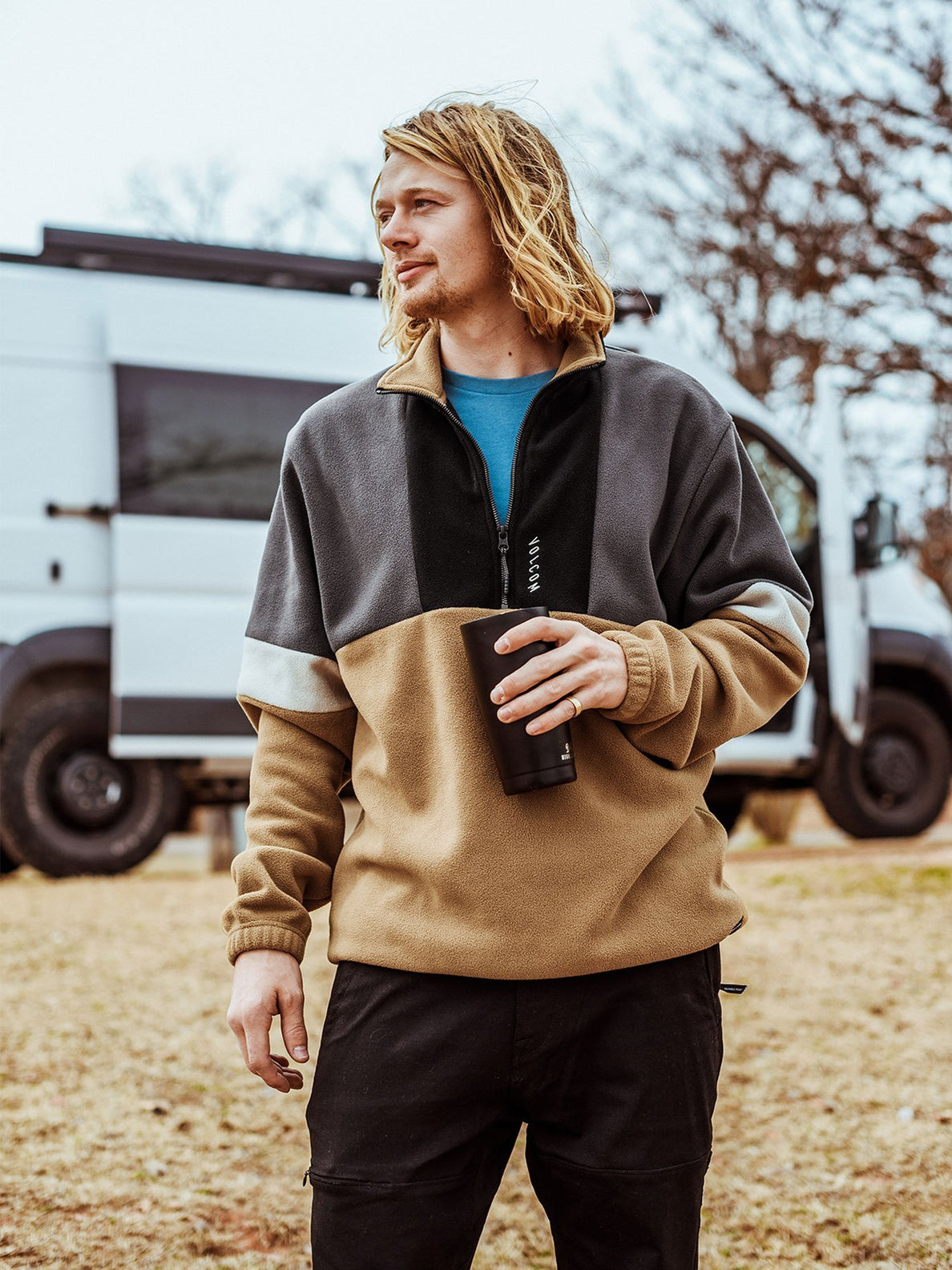 Rekker Polar Sweatshirt - SANDDUNE (A4632007_SDN) [100]