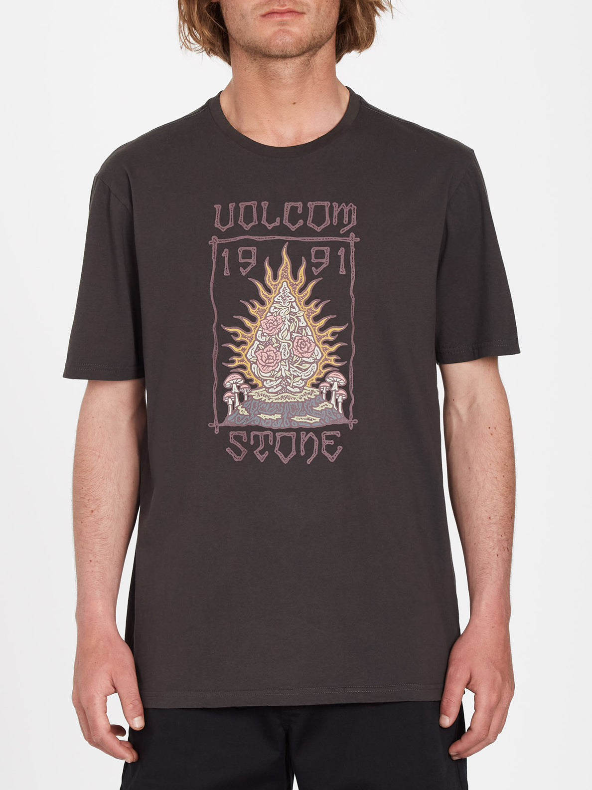 Caged Stone T-Shirt - RINSED BLACK - Herren - Volcom Deutschland