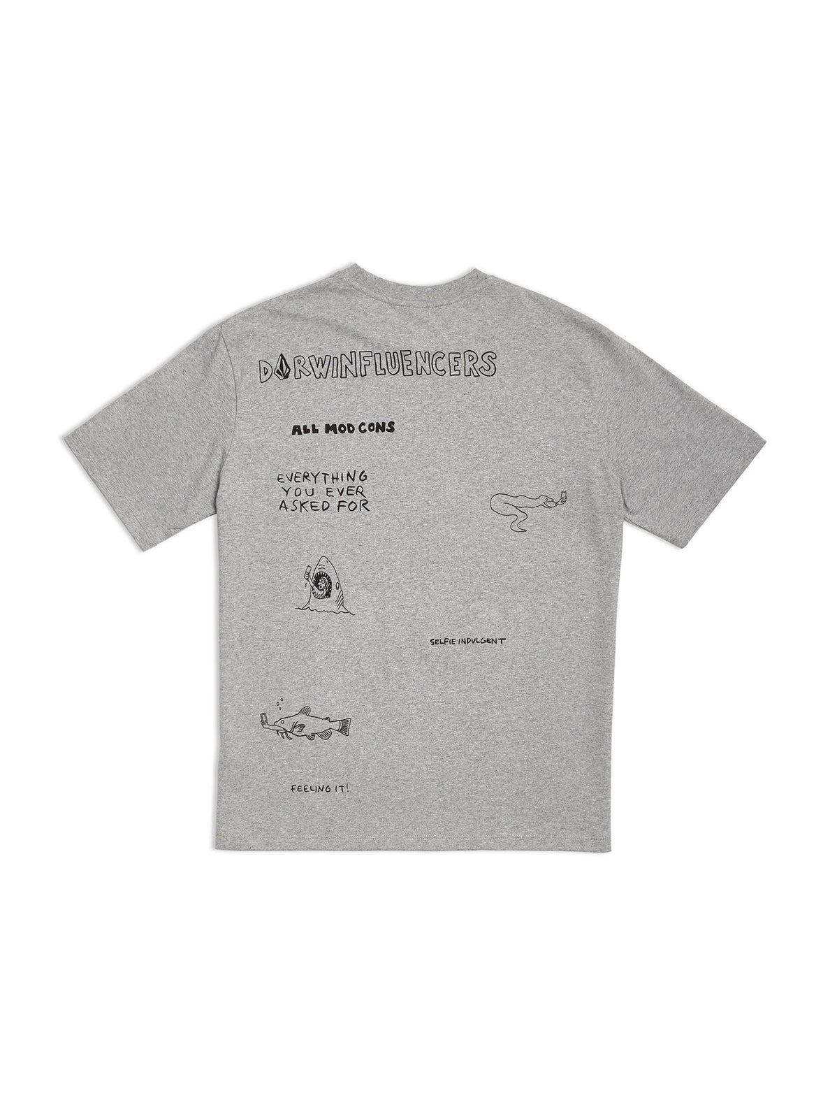 Pentagram Pizza T-shirt - HEATHER GREY (A5232106_HGR) [31]